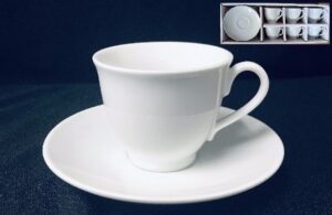9514ECS Bone China and Porcelain Espresso Cups and Saucers 3.4 oz Restaurant Wholesale Dishes