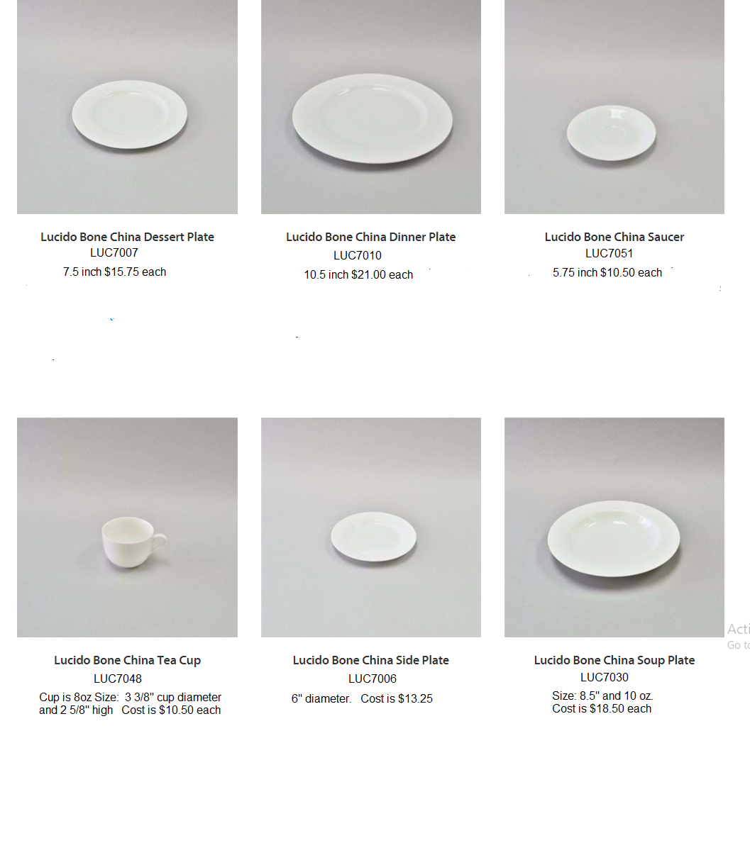 Lucido Bone China Wholesale Dishware 1